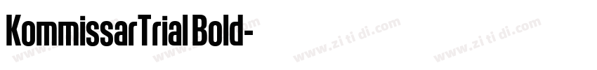KommissarTrial Bold字体转换